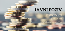 [JAVNI POZIV] za dodjelu nepovratnih potpora poduzetnicima